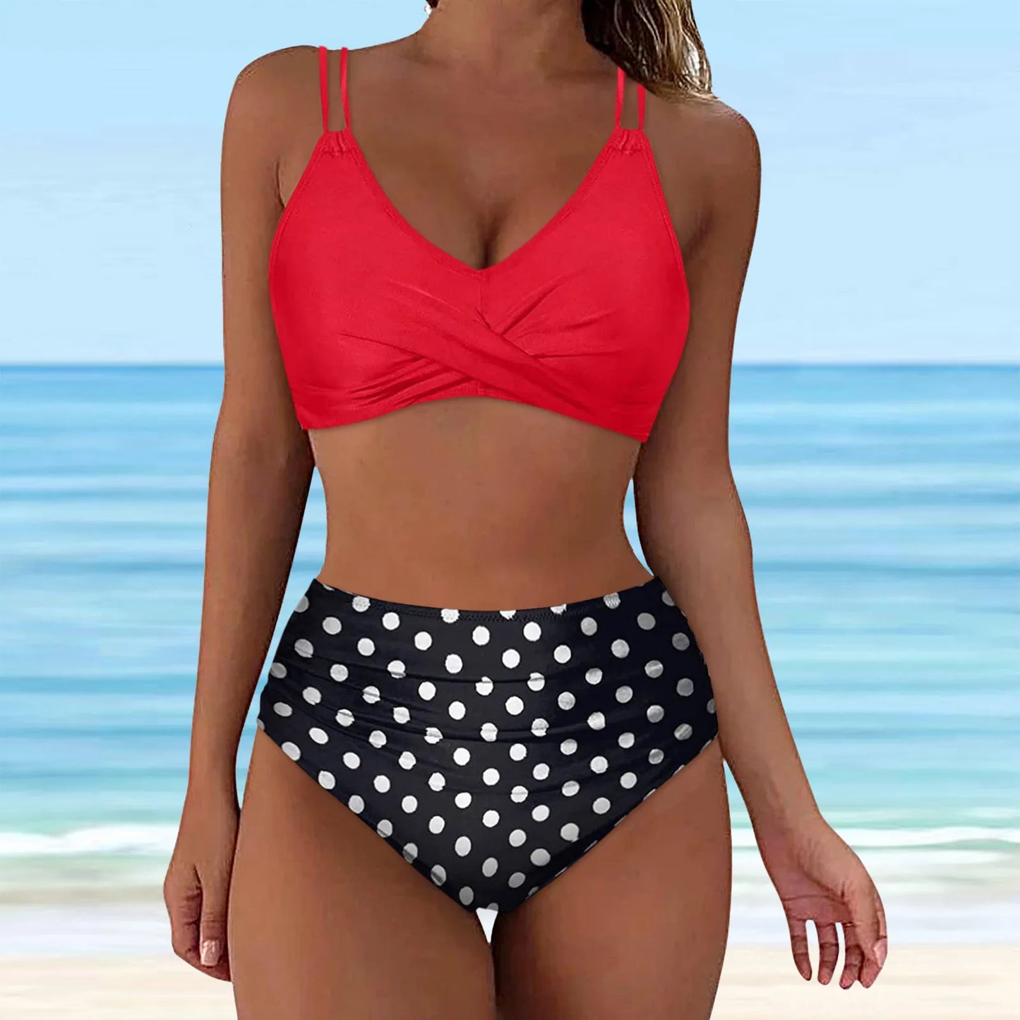 Brazilian Bikini Set Women Striped Crop Tops Swim Shorts Split Swimsuit 2024 New 2Pcs Swimming Beachwear Sexy Bikinis Sets Traje